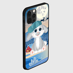 Чехол для iPhone 12 Pro Зайка в кепке, цвет: 3D-черный — фото 2