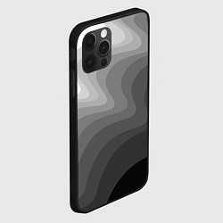 Чехол для iPhone 12 Pro Черно белые волны, цвет: 3D-черный — фото 2