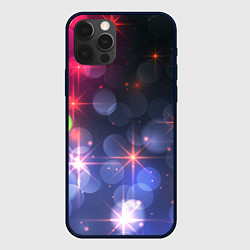 Чехол для iPhone 12 Pro Поп арт неоновые звезды космического неба, цвет: 3D-черный