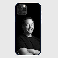 Чехол для iPhone 12 Pro Илон Маск, портрет, цвет: 3D-черный