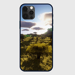 Чехол для iPhone 12 Pro Minecraft природа, цвет: 3D-черный