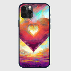 Чехол для iPhone 12 Pro Большое горячее сердце, цвет: 3D-черный