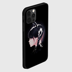 Чехол для iPhone 12 Pro Wednesday black kitty, цвет: 3D-черный — фото 2