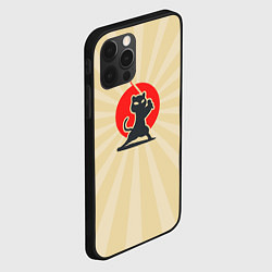 Чехол для iPhone 12 Pro Кот-ниндзя, цвет: 3D-черный — фото 2