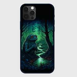 Чехол для iPhone 12 Pro Лягушонок Пепе сидит на болоте, цвет: 3D-черный
