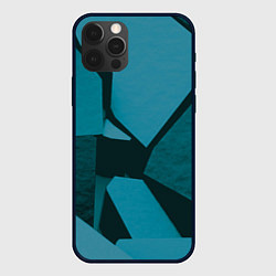 Чехол для iPhone 12 Pro Синие камни, цвет: 3D-черный