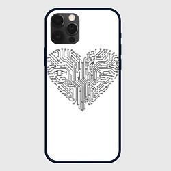 Чехол для iPhone 12 Pro Heart neurons, цвет: 3D-черный