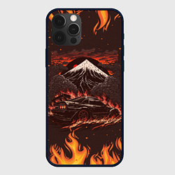 Чехол для iPhone 12 Pro Nissan Skyline in fire, цвет: 3D-черный