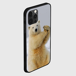 Чехол для iPhone 12 Pro Белый медведь разминается, цвет: 3D-черный — фото 2