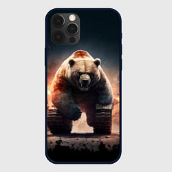Чехол для iPhone 12 Pro Медведь-танк, цвет: 3D-черный