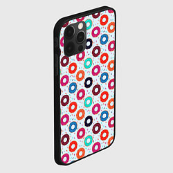 Чехол для iPhone 12 Pro Пончики на светлом фоне, цвет: 3D-черный — фото 2