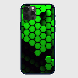 Чехол для iPhone 12 Pro Майнкрафт текстура, цвет: 3D-черный