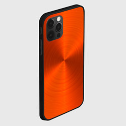 Чехол для iPhone 12 Pro Оранжевый волнообразный дисковый узор, цвет: 3D-черный — фото 2