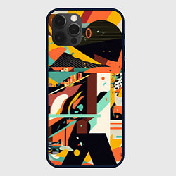 Чехол для iPhone 12 Pro Авангардная геометрическая композиция, цвет: 3D-черный