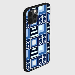 Чехол для iPhone 12 Pro Геометрический паттерн, цвет: 3D-черный — фото 2