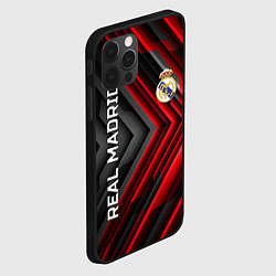 Чехол для iPhone 12 Pro Real Madrid art, цвет: 3D-черный — фото 2