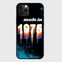 Чехол для iPhone 12 Pro Made in 1975: liquid art, цвет: 3D-черный