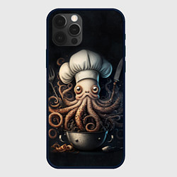 Чехол для iPhone 12 Pro Осьминог-повар, цвет: 3D-черный