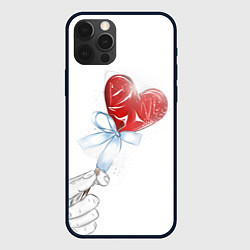Чехол для iPhone 12 Pro Леденец сердечко, цвет: 3D-черный
