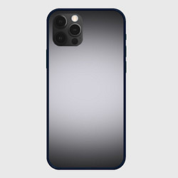 Чехол для iPhone 12 Pro Серебристый градиент, цвет: 3D-черный