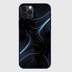 Чехол для iPhone 12 Pro Размытые серые краски, цвет: 3D-черный