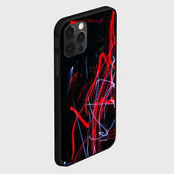 Чехол для iPhone 12 Pro Дым искры цветные, цвет: 3D-черный — фото 2