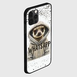 Чехол для iPhone 12 Pro Meerkats whatsapp, цвет: 3D-черный — фото 2