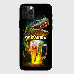 Чехол для iPhone 12 Pro Пивозавр в лесу, цвет: 3D-черный