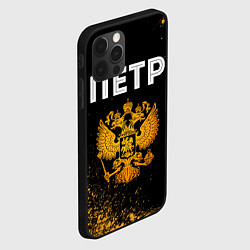 Чехол для iPhone 12 Pro Петр и зологой герб РФ, цвет: 3D-черный — фото 2