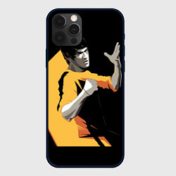 Чехол для iPhone 12 Pro Брюс Ли арт, цвет: 3D-черный
