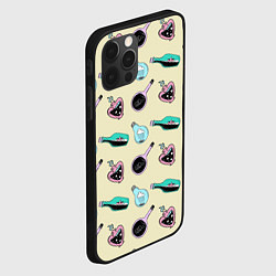 Чехол для iPhone 12 Pro Бутылочки в стиле 90-х - паттерн, цвет: 3D-черный — фото 2