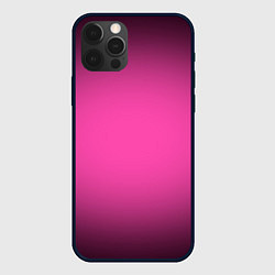 Чехол для iPhone 12 Pro Кислотный розовый с градиентом, цвет: 3D-черный