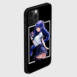 Чехол для iPhone 12 Pro Школьница Шогун Райден, цвет: 3D-черный — фото 2