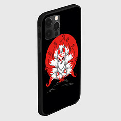 Чехол для iPhone 12 Pro Иллюстрация кицунэ, цвет: 3D-черный — фото 2