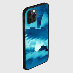 Чехол для iPhone 12 Pro Абстрактные светло-синие кубы и другие фигуры, цвет: 3D-черный — фото 2