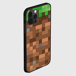 Чехол для iPhone 12 Pro Блоки майнкрафта, цвет: 3D-черный — фото 2