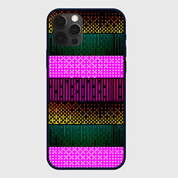 Чехол для iPhone 12 Pro Patterned stripes, цвет: 3D-черный