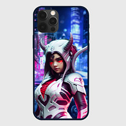 Чехол для iPhone 12 Pro Demon Oni - cyberpunk, цвет: 3D-черный