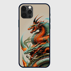 Чехол для iPhone 12 Pro Japan dragon - irezumi, цвет: 3D-черный