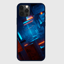 Чехол для iPhone 12 Pro Туннель из кубов, цвет: 3D-черный