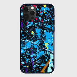 Чехол iPhone 12 Pro Брызги краски на холсте