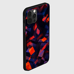 Чехол для iPhone 12 Pro Мозаичная геометрия, цвет: 3D-черный — фото 2
