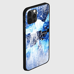 Чехол для iPhone 12 Pro Ледяной и пиксельный паттерн, цвет: 3D-черный — фото 2