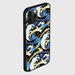 Чехол для iPhone 12 Pro Волна - паттерн - японский стиль, цвет: 3D-черный — фото 2