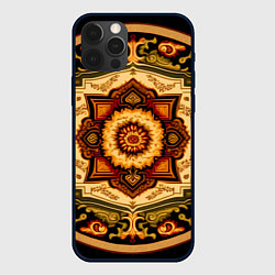 Чехол для iPhone 12 Pro Красивый паттерн ковра, цвет: 3D-черный
