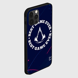 Чехол для iPhone 12 Pro Символ Assassins Creed и надпись best game ever, цвет: 3D-черный — фото 2