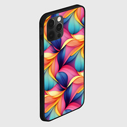 Чехол для iPhone 12 Pro Абстрактные цветы в узоре, цвет: 3D-черный — фото 2