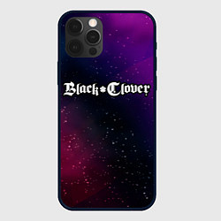 Чехол для iPhone 12 Pro Black Clover gradient space, цвет: 3D-черный