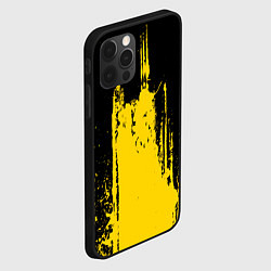 Чехол для iPhone 12 Pro Фонтан бурлящей желтой краски, цвет: 3D-черный — фото 2