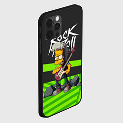 Чехол для iPhone 12 Pro Rock music Simpsons, цвет: 3D-черный — фото 2